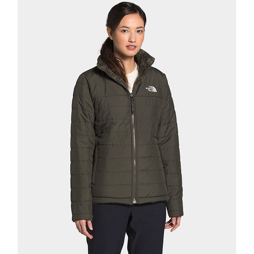 The North Face Insulated Jacket Womens Australia - The North Face Mossbud Reversible Green (CYG-1243